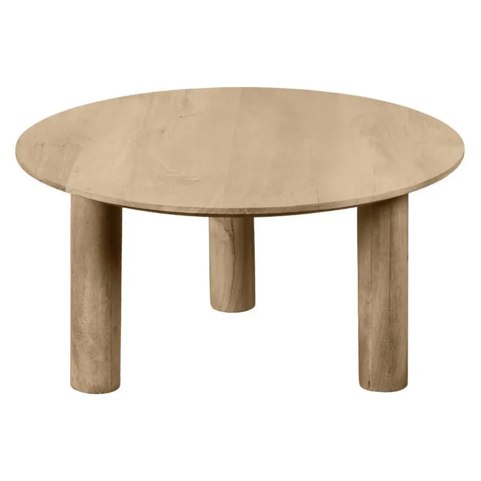 Lewis & Loft Salontafel Lian - FSC® Mangohout - Rond ⌀70 cm - Naturel
