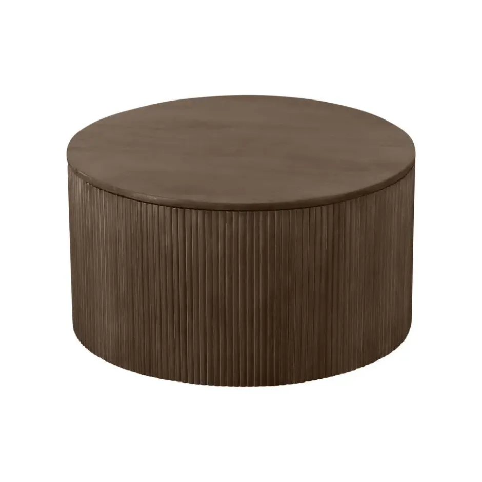 Lewis & Loft Salontafel Lonne - FSC®- Met opbergruimte - ⌀70cm - Bruin