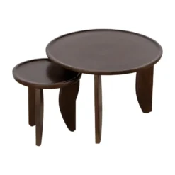 Lewis & Loft Salontafel Luuk - FSC® - Walnoot bruin - Set van 2