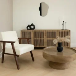 Lewis & Loft Salontafel Luus - FSC® mangohout - Rond ⌀80 cm - Bruin
