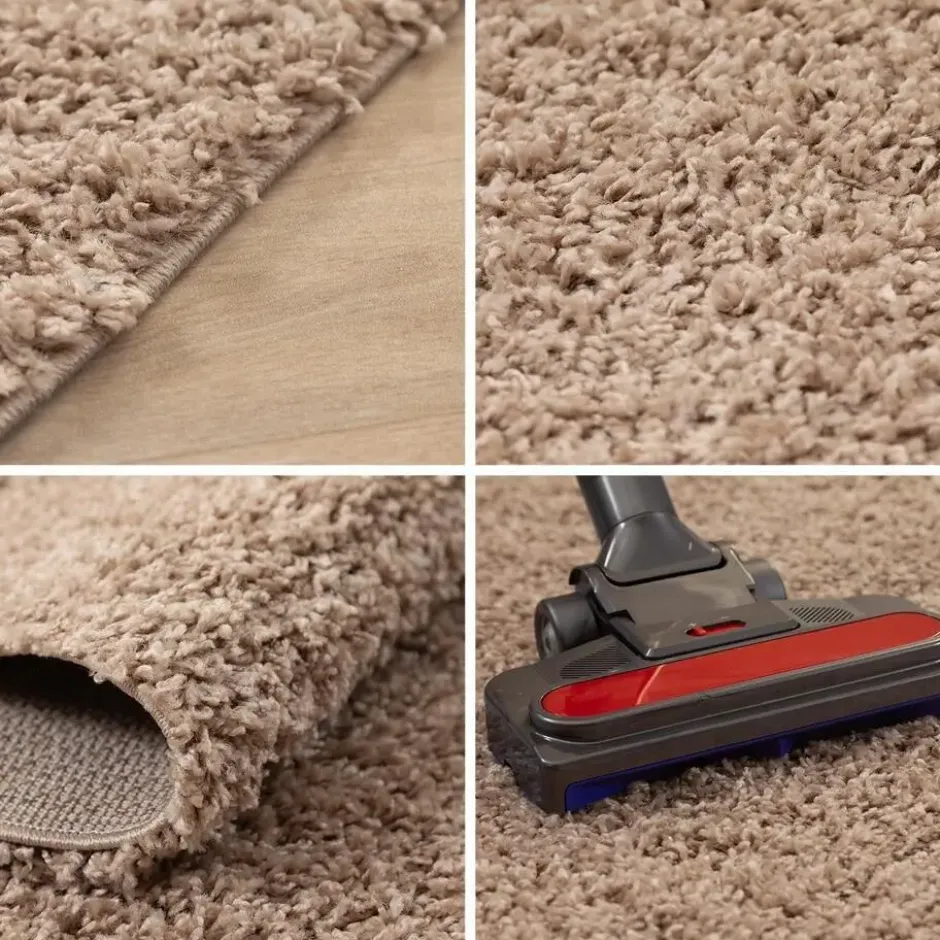 Life Basic Shaggy Rond Vloerkleed Hoogpolig Beige - 160 CM Ø