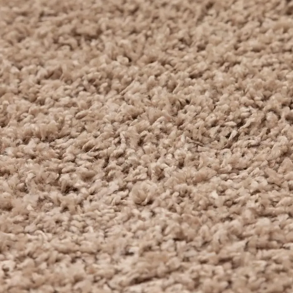 Life Basic Shaggy Rond Vloerkleed Hoogpolig Beige - 160 CM Ø
