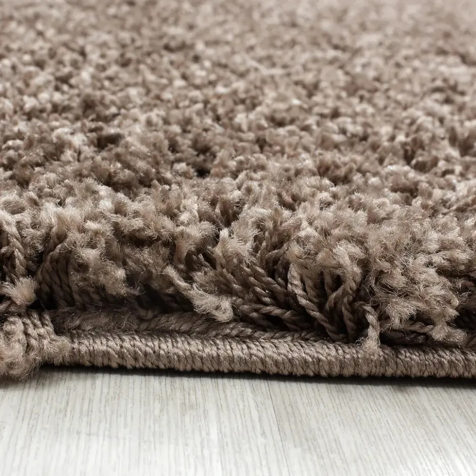 Life Basic Shaggy Rond Vloerkleed Hoogpolig Caramel - 160 CM Ø