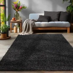 Life Basic Shaggy Vloerkleed Hoogpolig Antraciet - 160x230 CM