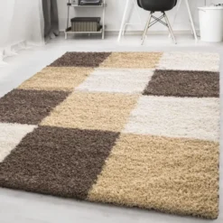 Life Basic Shaggy Vloerkleed Hoogpolig Bruin Beige - 160x230 CM