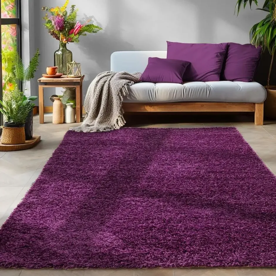Life Basic Shaggy Vloerkleed Hoogpolig Paars - 160x230 CM