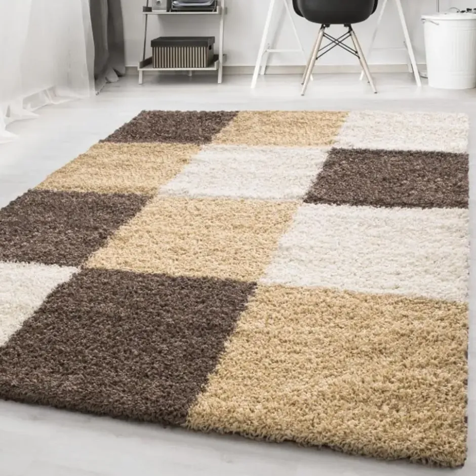 Life Basic Shaggy Vloerkleed Hoogpolig Bruin Beige - 200x290 CM