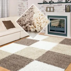 Life Basic Shaggy Vloerkleed Hoogpolig Bruin Beige - 200x290 CM