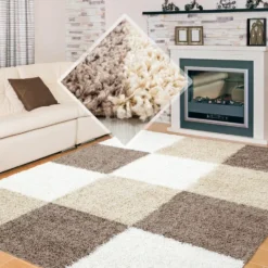 Life Basic Shaggy Vloerkleed Hoogpolig Bruin Beige - 200x290 CM