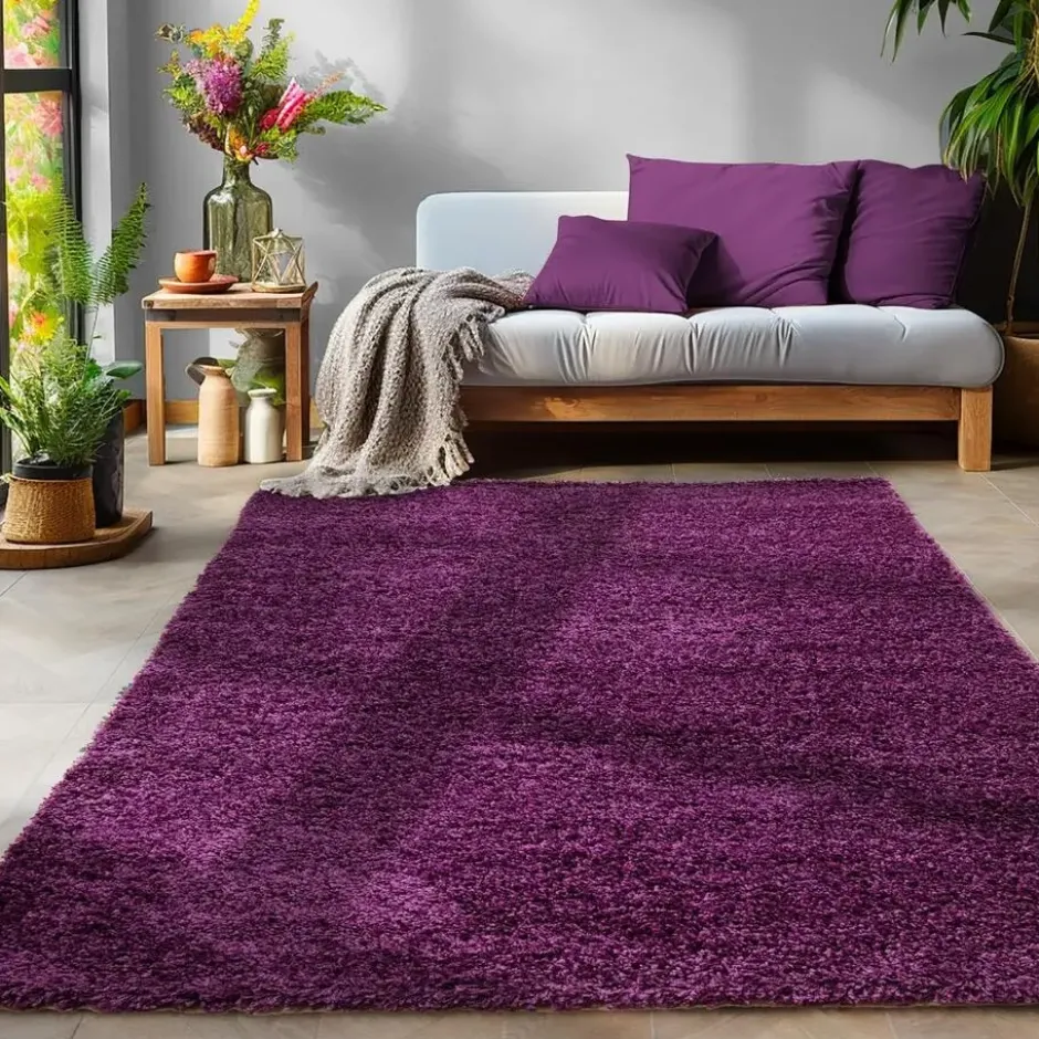Life Basic Shaggy Vloerkleed Hoogpolig Paars - 200x290 CM