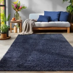 Life Basic Shaggy Vloerkleed Hoogpolig Blauw - 160x230 CM