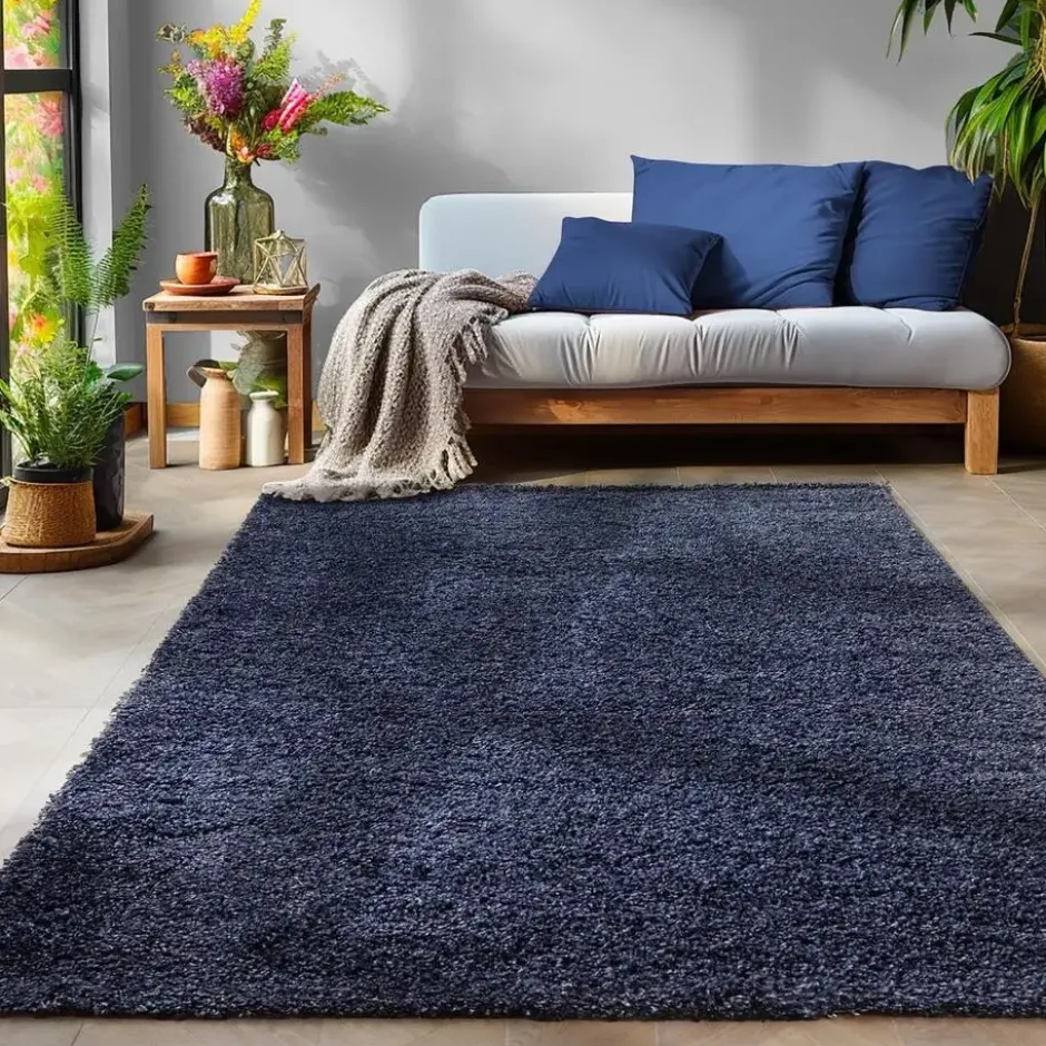 Life Basic Shaggy Vloerkleed Hoogpolig Blauw - 160x230 CM
