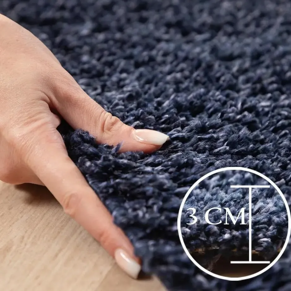 Life Basic Shaggy Vloerkleed Hoogpolig Blauw - 160x230 CM