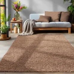 Life Basic Shaggy Vloerkleed Hoogpolig Caramel - 140x200 CM