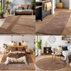 Life Basic Shaggy Vloerkleed Hoogpolig Caramel - 140x200 CM