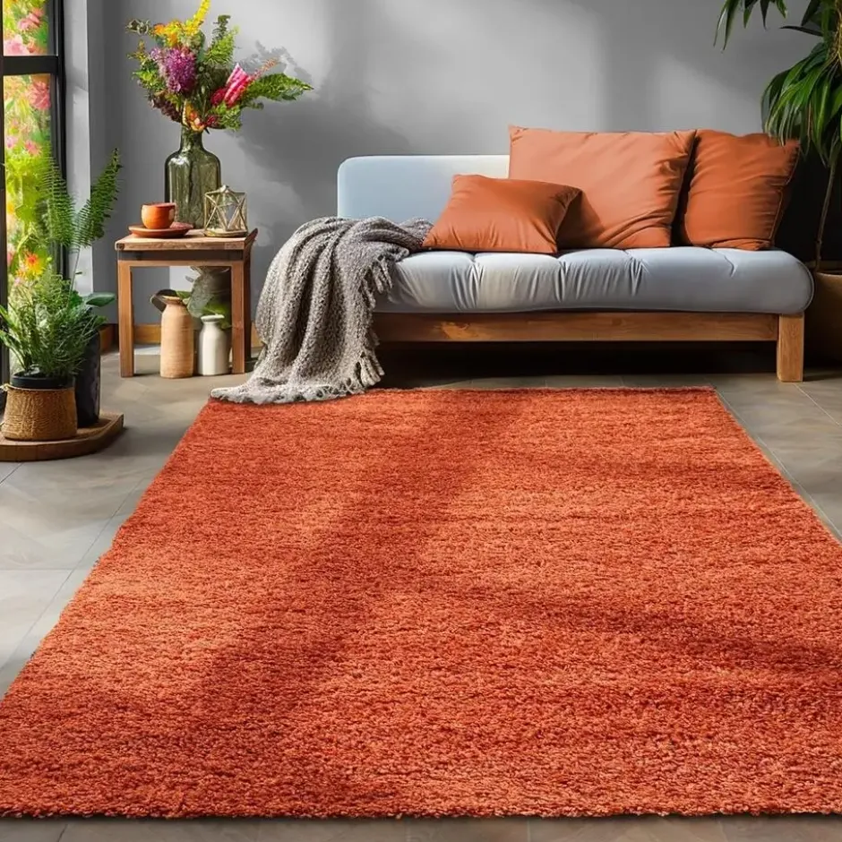 Life Basic Shaggy Vloerkleed Hoogpolig Terra - 200x290 CM