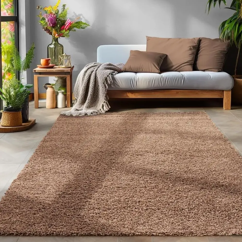 Life Basic Shaggy Vloerkleed Hoogpolig Caramel - 160x230 CM