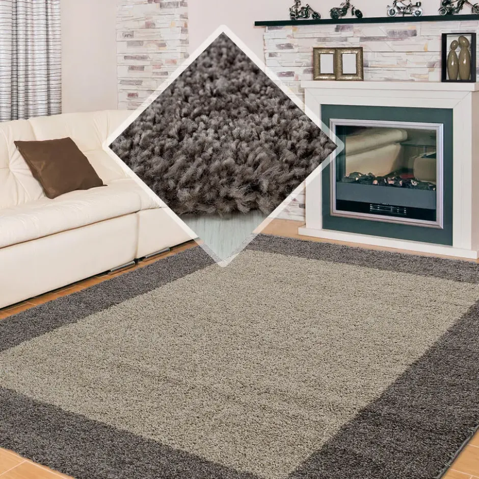 Life Basic Shaggy Vloerkleed Hoogpolig Taupe - 240x340 CM