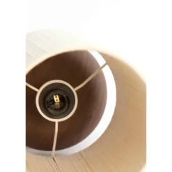 Light & Living - Danialo tafellamp ø22x67,5 cm hout - bruin+crème