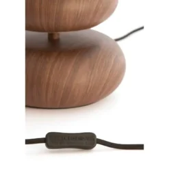 Light & Living - Danialo tafellamp ø22x67,5 cm hout - bruin+crème