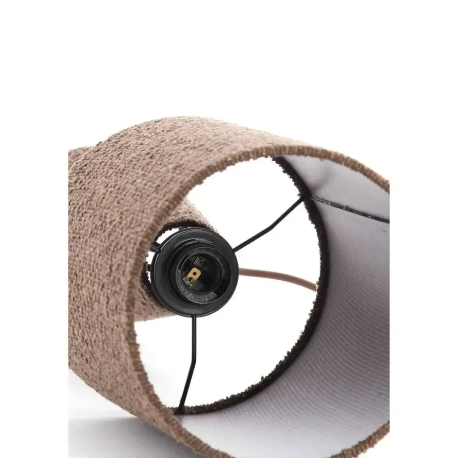 Light & Living - Micky tafellamp ø20x58 cm bouclé - bruin