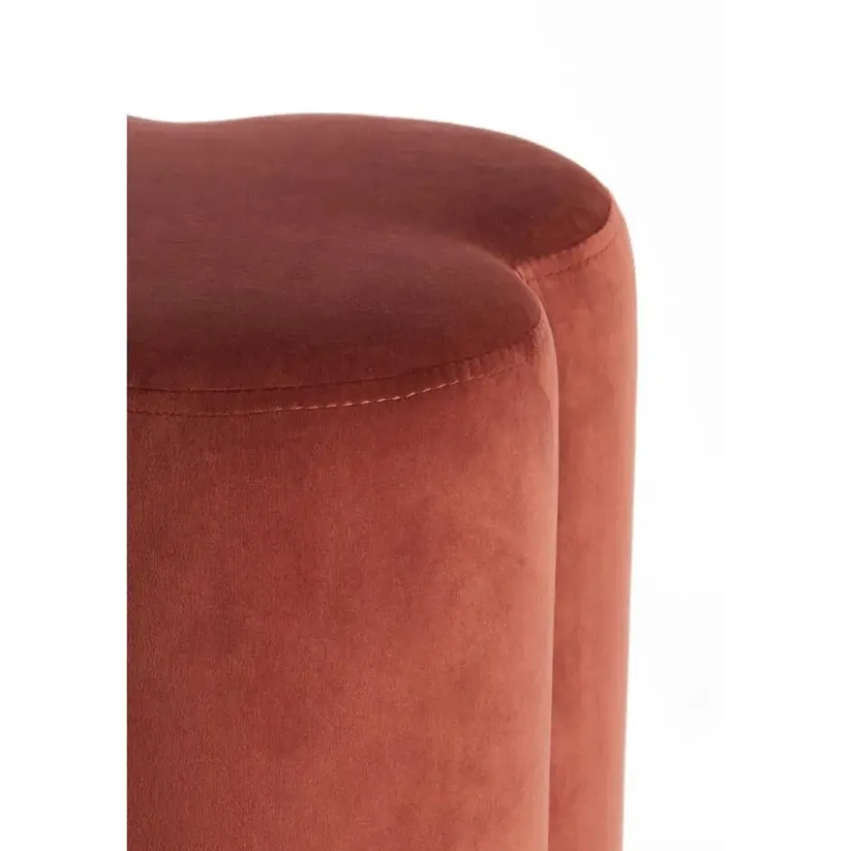 Light & Living - Nalani poef 38x38x45 cm velvet - bordeaux