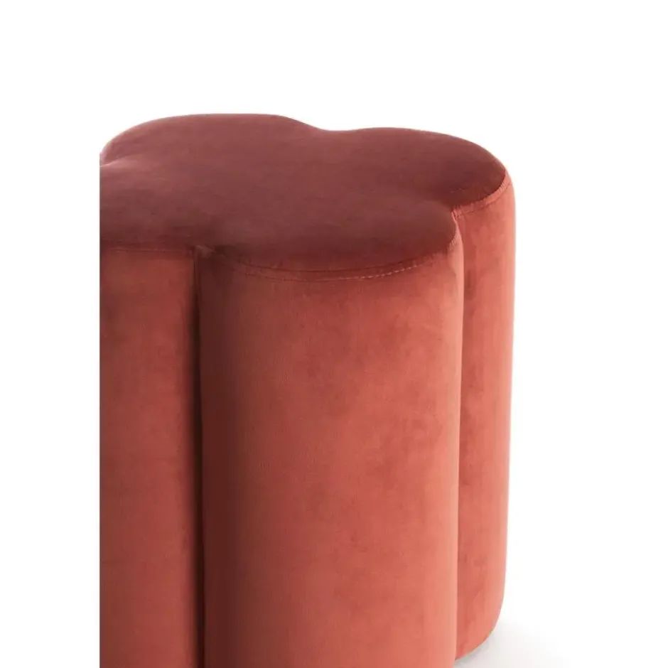 Light & Living - Nalani poef 38x38x45 cm velvet - bordeaux