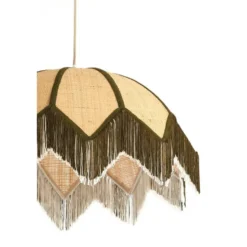 Light & Living - Sulina hanglamp ø55x36,5 cm raffia - naturel+groen