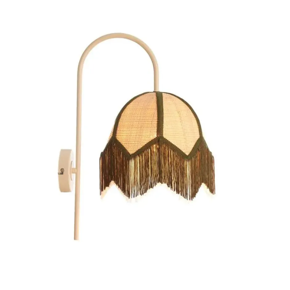 Light & Living - Sulina wandlamp 33x25x47 cm raffia - naturel+groen