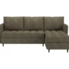 Lindhus - Bank met chaise longue omkeerbaar in stof bruin