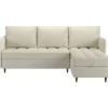 Lindhus - Bank met chaise longue omkeerbaar in corduroy crème