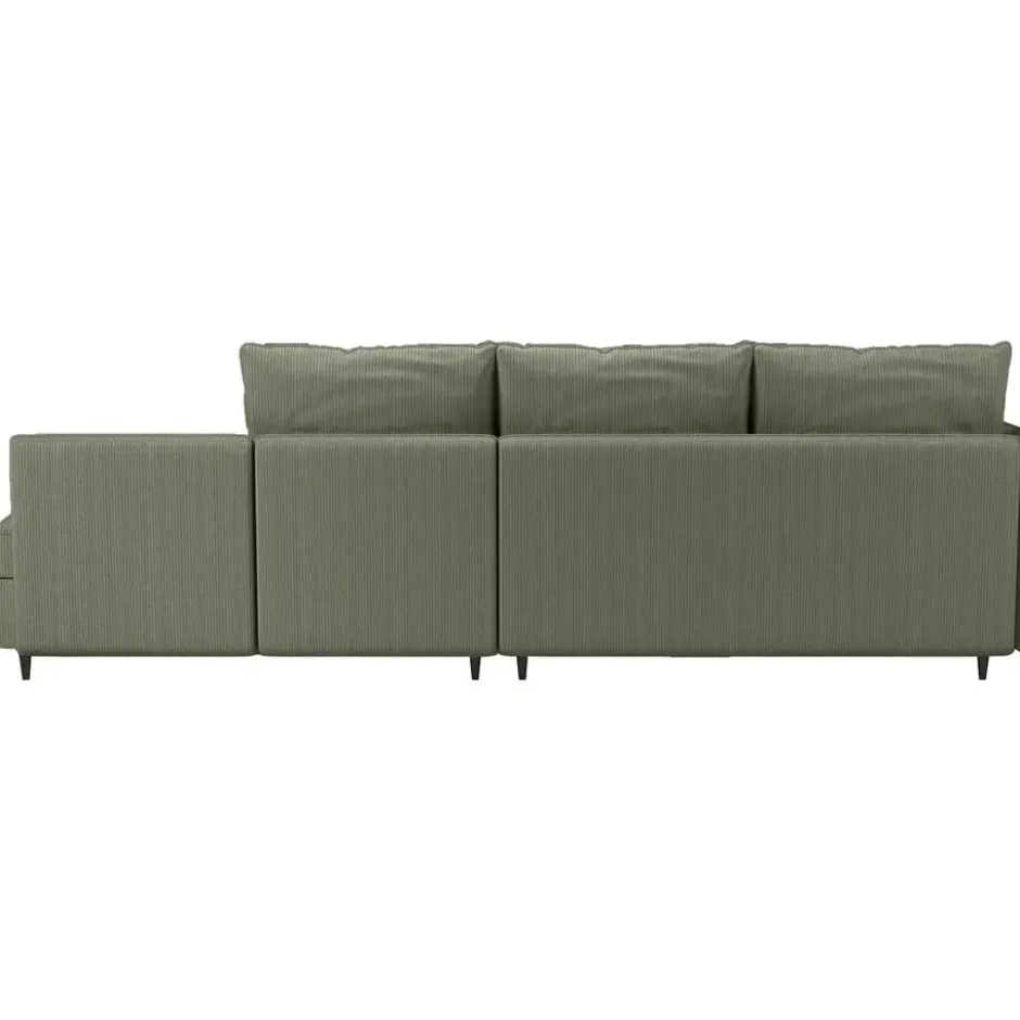 Lindhus-Slaapbank 3-zits - Opbergruimte - Omkeerbare Chaise -groen