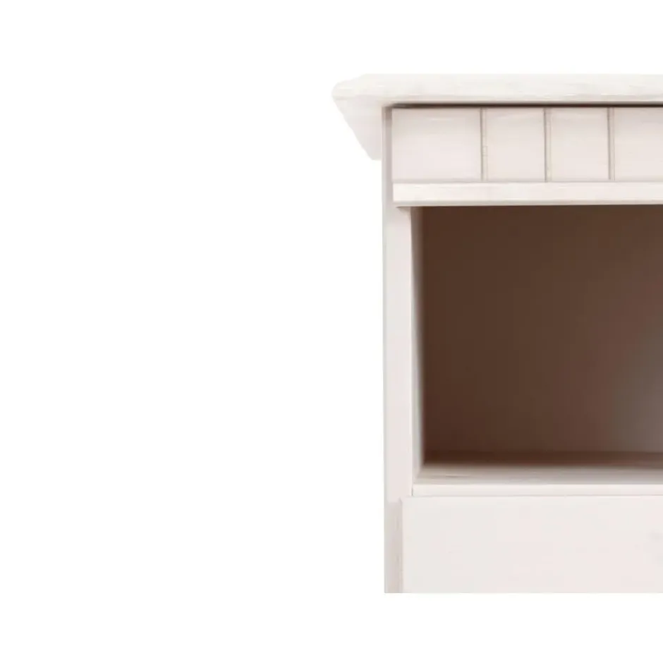 Lisa - Dressoir met 3 deuren en 2 laden in wit gebeitst grenen