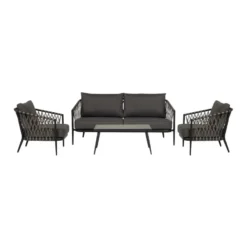 Lisomme Christel 4 delige tuin loungeset donkergrijs