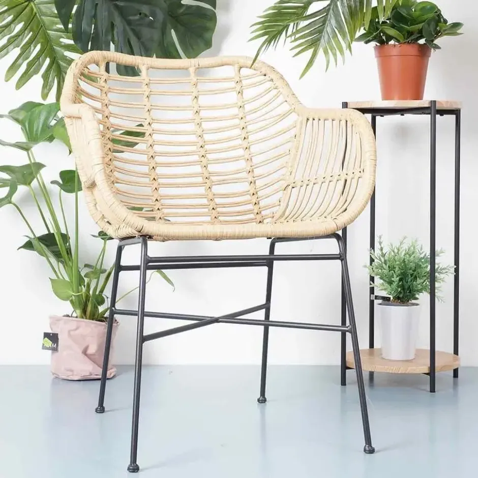 Lisomme Dax rotan tuinstoel naturel