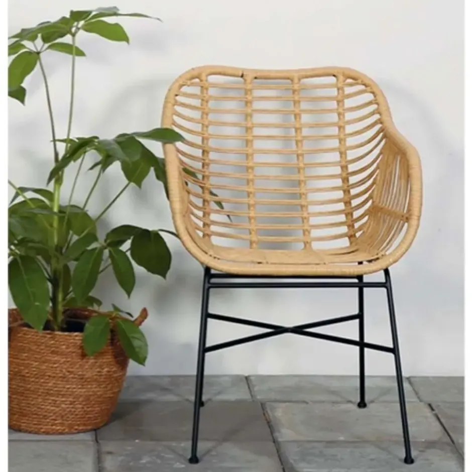 Lisomme Dax rotan tuinstoel naturel