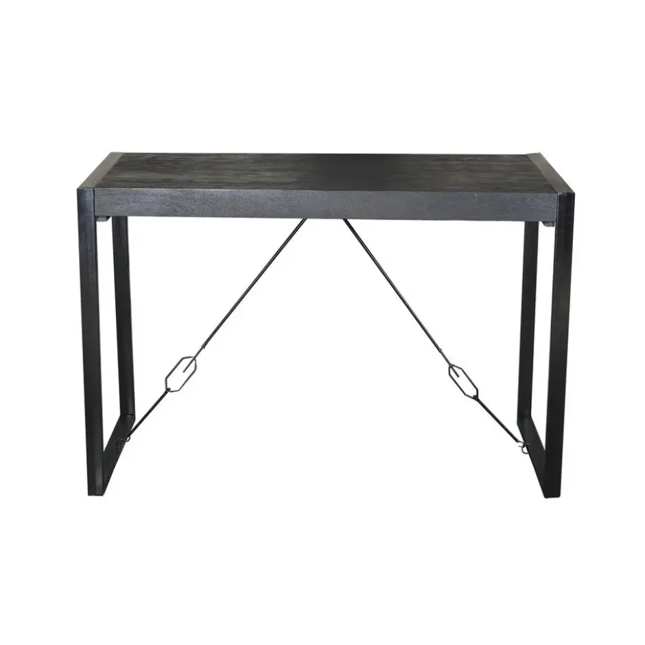 Livingfurn - Bartafels Norris Bar Table 140cm - Mangohout / Gecoat Staal