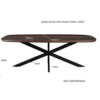 Livingfurn - Eetkamertafel Jesper Danish Oval Brown 210cm - Mangohout