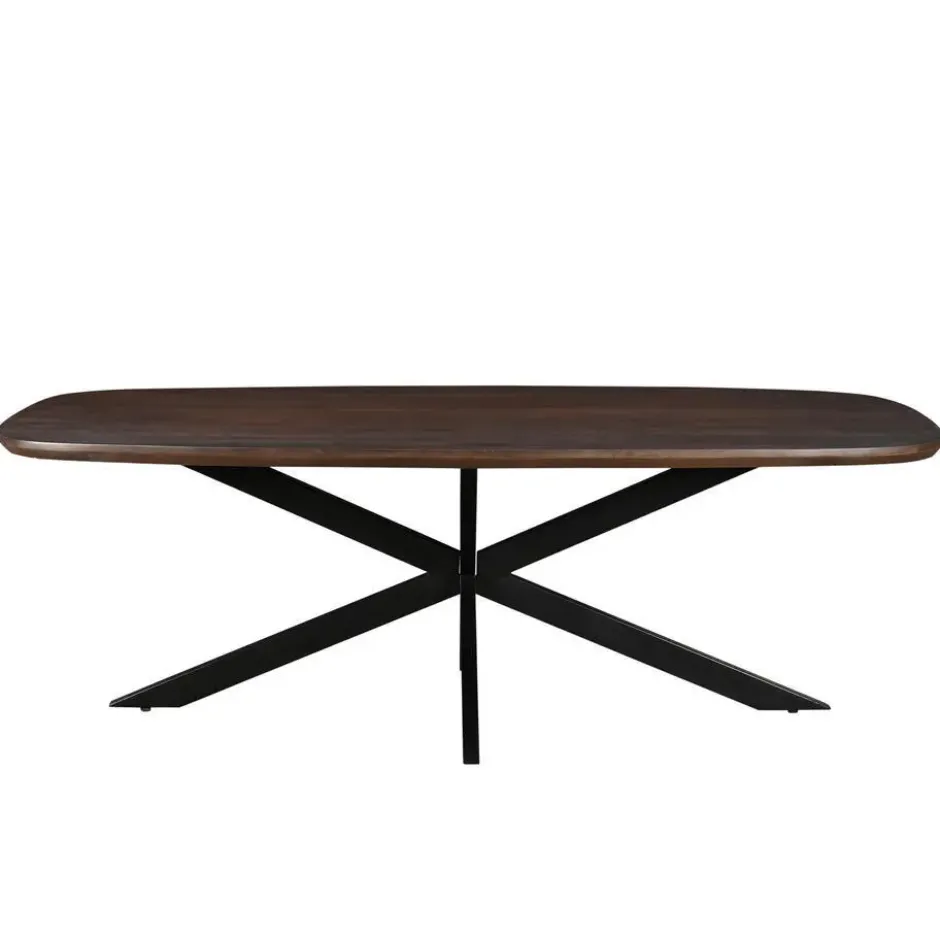 Livingfurn - Eetkamertafel Jesper Danish Oval Brown 210cm - Mangohout