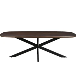 Livingfurn - Eetkamertafel Jesper Danish Oval Brown 230 cm - Mangohout