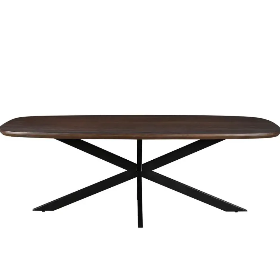 Livingfurn - Eetkamertafel Jesper Danish Oval Brown 180 cm - Mangohout