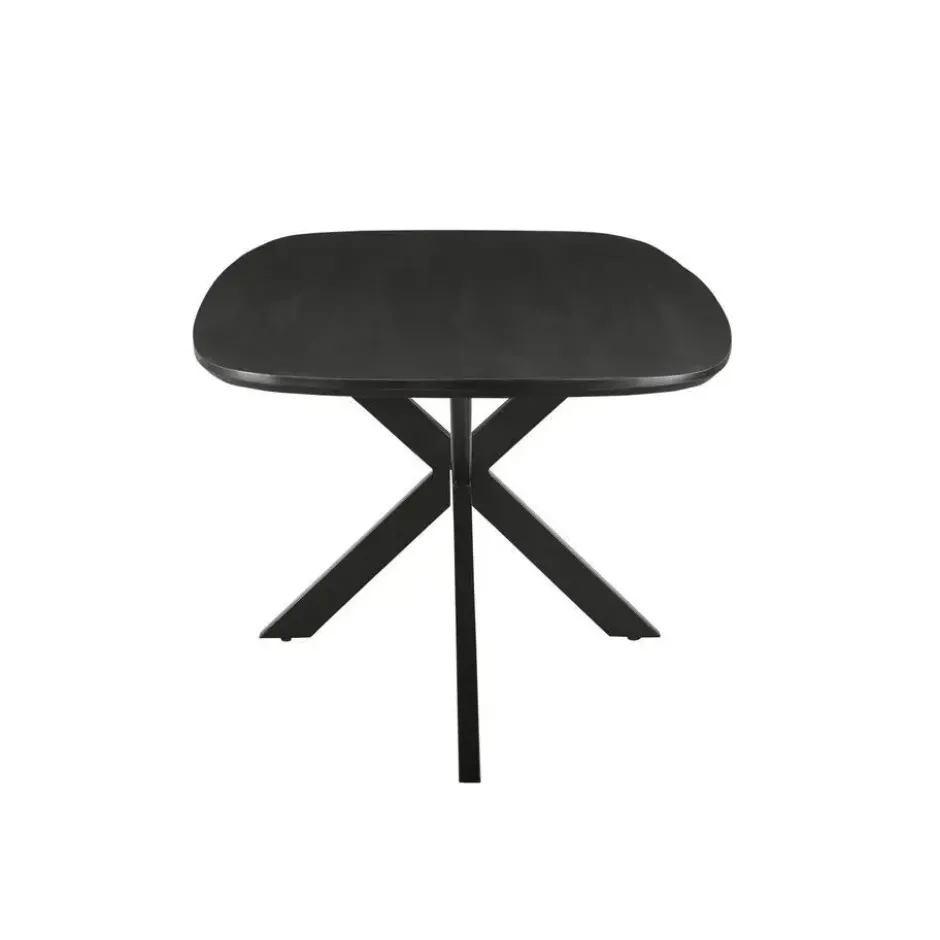 Livingfurn - Eetkamertafel Jesper Deens Ovaal Zwart 210cm - Mangohout