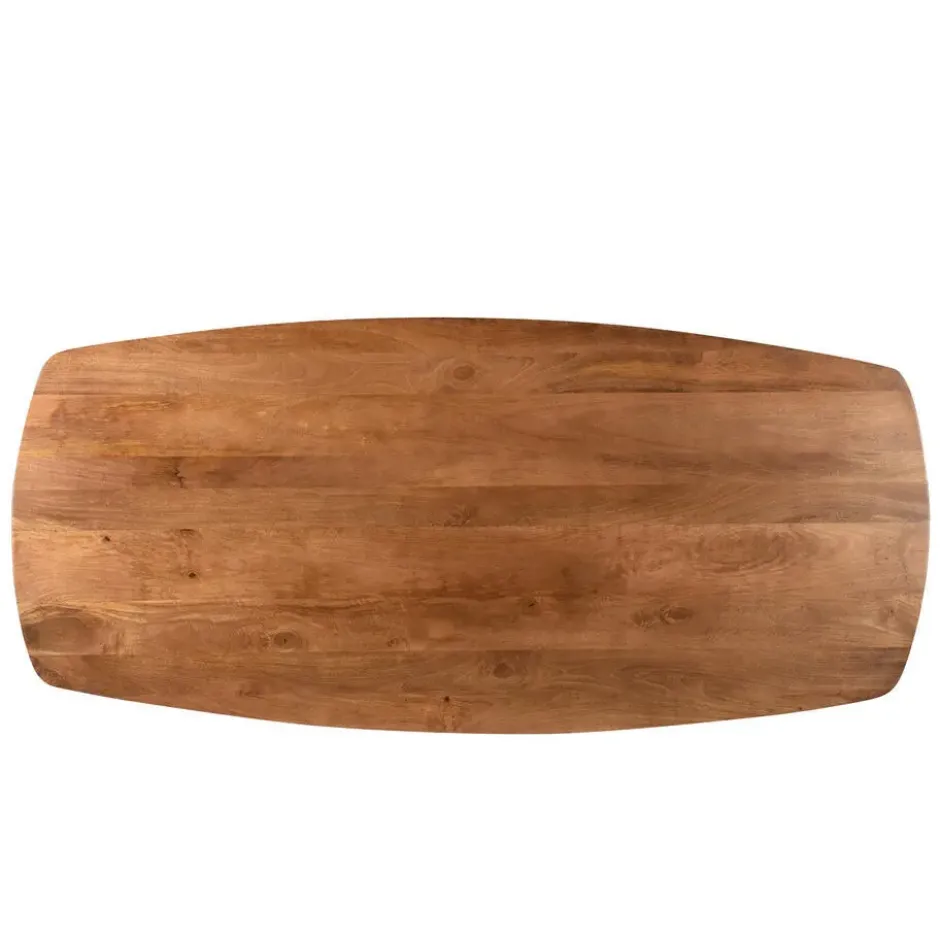 Livingfurn - Eetkamertafel Jesper Danish Oval 180cm - Mangohout / Gecoat Staal