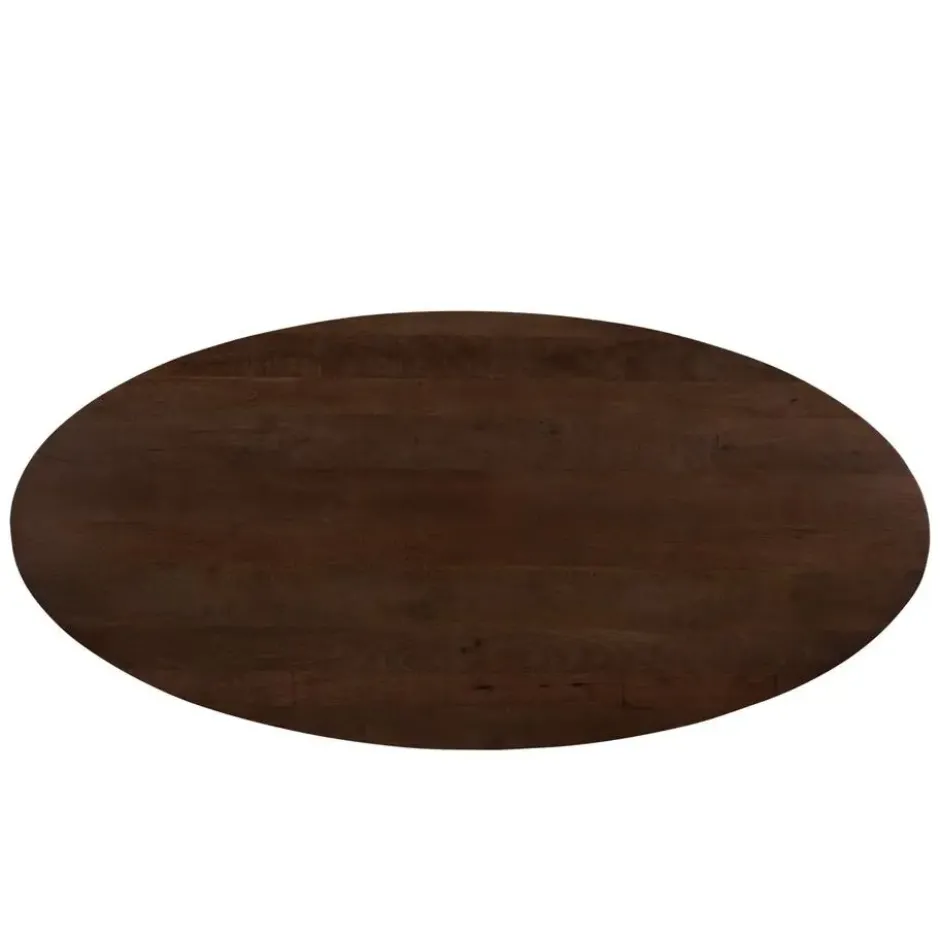 Livingfurn - Eetkamertafel Jesper Oval Brown - 240x110x76 cm - Mangohout