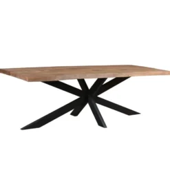 Livingfurn - Eetkamertafel Nairobi Tree Top Spider 200cm - Mangohout - Bruin