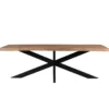 Livingfurn - Eetkamertafel Nairobi Tree Top Spider 220cm - Mangohout - Bruin