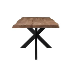 Livingfurn - Eetkamertafel Nairobi Tree Top Spider 180cm - Mangohout - Bruin