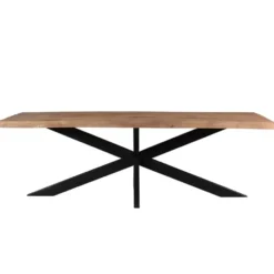 Livingfurn - Eetkamertafel Nairobi Tree Top Spider 240 cm - Mangohout - Bruin