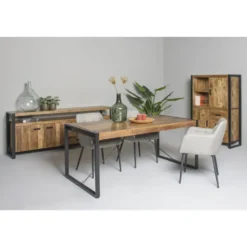 Livingfurn - Eetkamertafel Nairobi - U-Poten - Mangohout - 220x100 cm