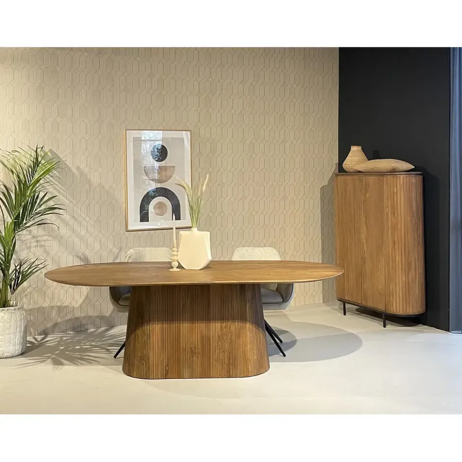 Livingfurn - Eetkamertafel Salvator 230cm - Mangohout
